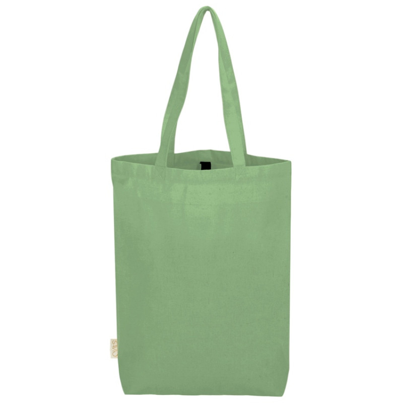 Сумка Fixy из переработанного хлопка с фиксирующей эластичной лентой, зеленое яблоко