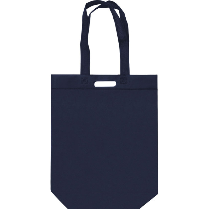 Сумка для покупок из спанбонда Ambit, 380*120*400 с ручкой 550/30 мм, темно-синий