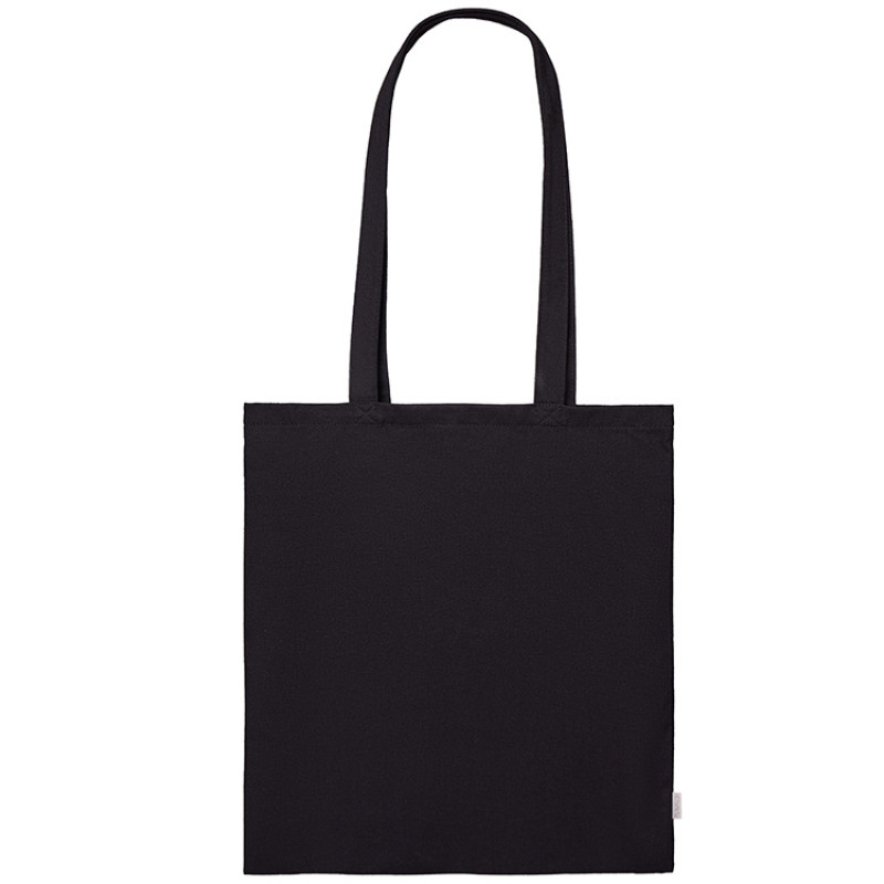 Шоппер Basio из переработанного хлопка 280 г, черный