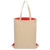 Сумка для шопинга Twin двухцветная из хлопка, 180 г/м2, красный/натуральный Сумка для шопинга Twin двухцветная из хлопка, 180 г/м2, красный/натуральный