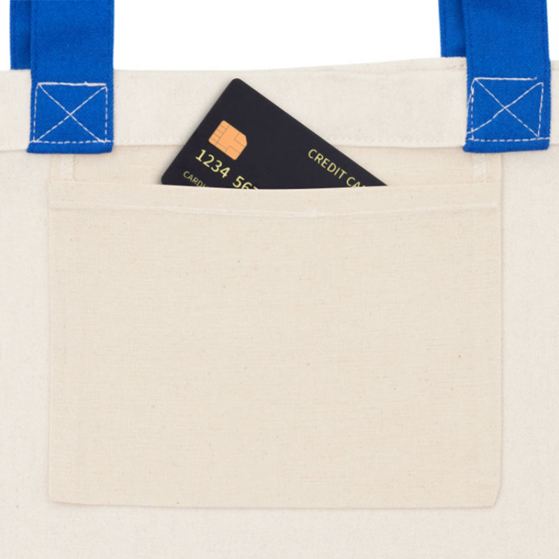 Сумка для шоппинга Cotton из переработанного хлопка 280 г, синий