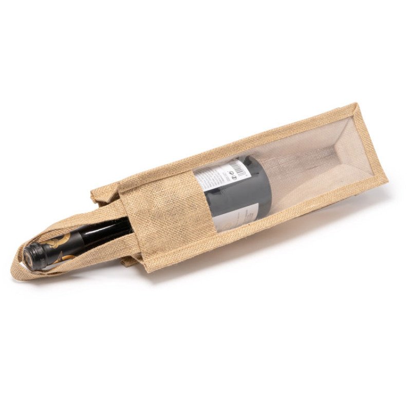 Сумка NIMBA из ламинированного джута с окошком, бежевый