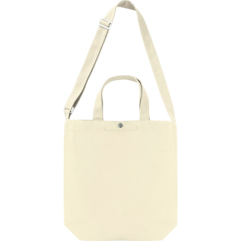 Сумка Helfer из хлопка на кнопке с регулирующейся лямкой, натуральный