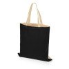 Сумка для шопинга Twin двухцветная из хлопка, 180 г/м2, черный/натуальный