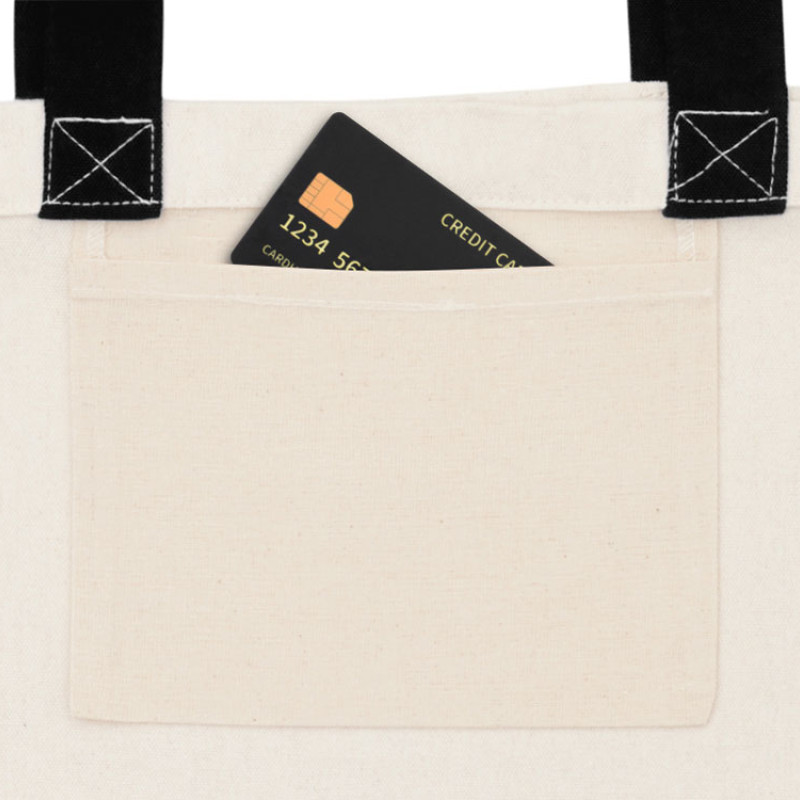 Сумка для шоппинга Cotton из переработанного хлопка 280 г, черный