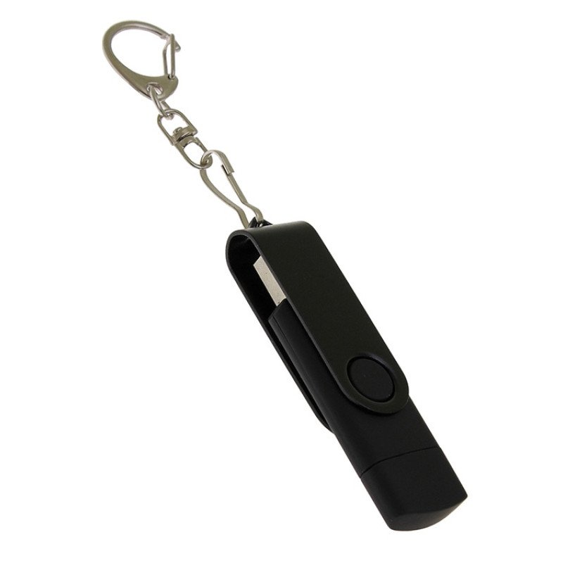 USB-флешка на 16 Гб 2 в 1 поворотный механизм, c дополнительным разъемом Type-C с одноцветным металлическим клипом, черный USB-флешка на 16 Гб 2 в 1 поворотный механизм, c дополнительным разъемом Type-C с одноцветным металлическим клипом, черный