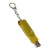 USB-флешка на 64 Гб 2 в 1 поворотный механизм, c дополнительным разъемом Type-C с одноцветным металлическим клипом, желтый USB-флешка на 64 Гб 2 в 1 поворотный механизм, c дополнительным разъемом Type-C с одноцветным металлическим клипом, желтый