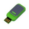 USB-флешка промо на 32 Гб прямоугольной формы, выдвижной механизм, зеленый