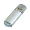 Флешка промо прямоугольной формы  c прозрачным колпачком, 4 Гб, серебристый