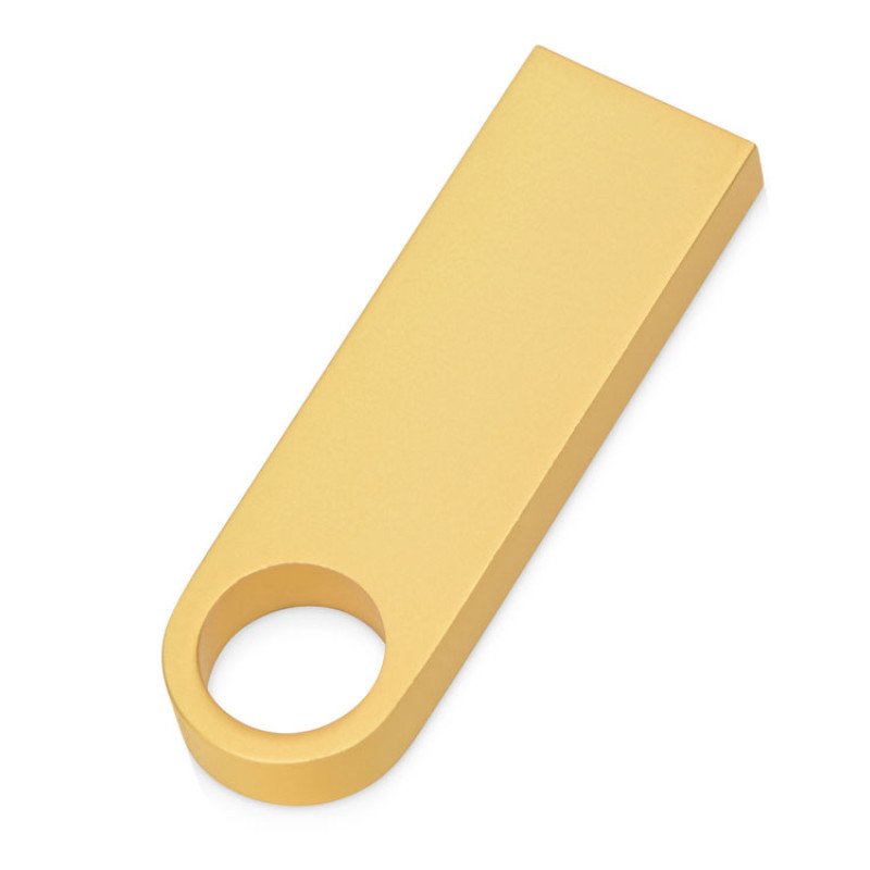 USB 2.0-флешка на 64 Гб с мини чипом и круглым отверстием, золотистыйй USB 2.0-флешка на 64 Гб с мини чипом и круглым отверстием, золотистыйй