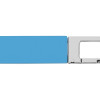 Флеш-карта USB 2.0 16 Gb с карабином "Hook", голубой/серебристый
