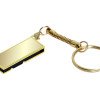 Флешка с мини чипом, поворотный механизм, зеркальное покрытие, 8 Гб, золотистый