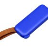 USB-флешка промо на 32 Гб прямоугольной формы, выдвижной механизм, синий