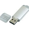 Флешка промо прямоугольной формы  c прозрачным колпачком, 32 Гб, серебристый