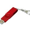 Флешка 3.0 промо поворотный механизм, с однотонным металлическим клипом, 32 Гб, красный