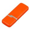 Флешка промо прямоугольной формы c оригинальным колпачком, 4 Гб, оранжевый