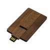 Флешка в виде деревянной карточки с выдвижным механизмом, 32 Гб, коричневый