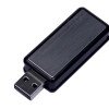 USB-флешка промо на 32 Гб прямоугольной формы, выдвижной механизм, черный