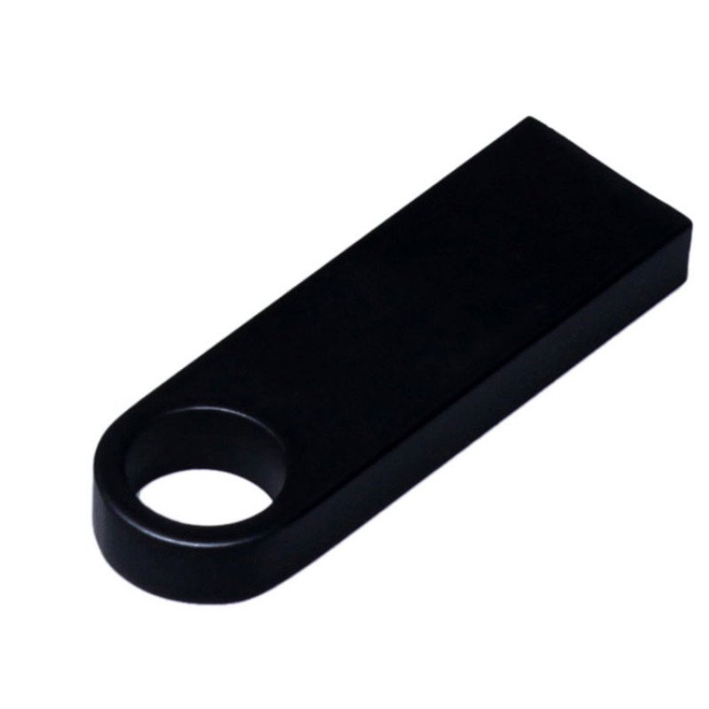 USB 2.0-флешка на 4 Гб с мини чипом и круглым отверстием, черный USB 2.0-флешка на 4 Гб с мини чипом и круглым отверстием, черный