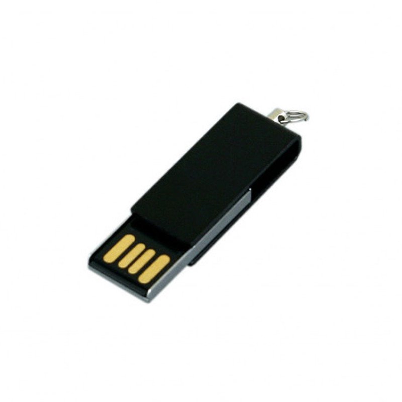 Флешка с мини чипом, минимальный размер, цветной  корпус, 8 Гб, черный