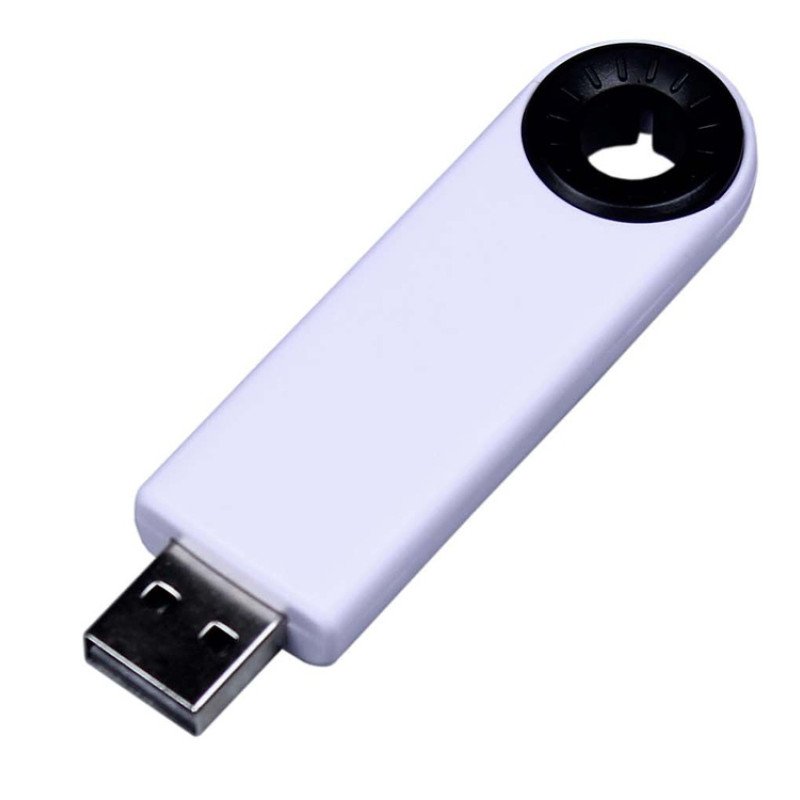 USB-флешка промо на 64 Гб прямоугольной формы, выдвижной механизм, черный USB-флешка промо на 64 Гб прямоугольной формы, выдвижной механизм, черный