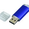 Флешка 3.0 промо прямоугольной формы  c прозрачным колпачком, 64 Гб, синий