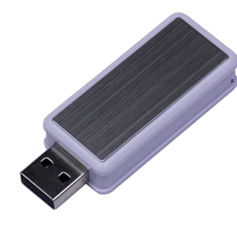 USB-флешка промо на 64 Гб прямоугольной формы, выдвижной механизм, белый USB-флешка промо на 64 Гб прямоугольной формы, выдвижной механизм, белый