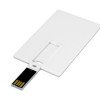 Флешка в виде пластиковой  карты c удобным откидным механизмом, 64 Гб, белый