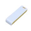 Флешка прямоугольной формы, оригинальный дизайн, двухцветный корпус, 64 Гб, желтый/белый