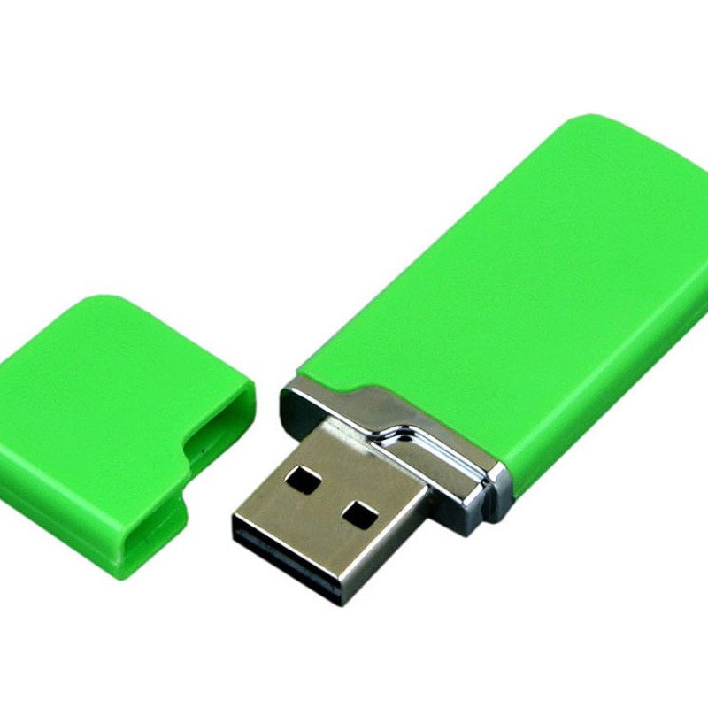Флешка 3.0 промо прямоугольной формы c оригинальным колпачком, 128 Гб, зеленый