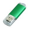 Флешка промо прямоугольной формы  c прозрачным колпачком, 64 Гб, зеленый