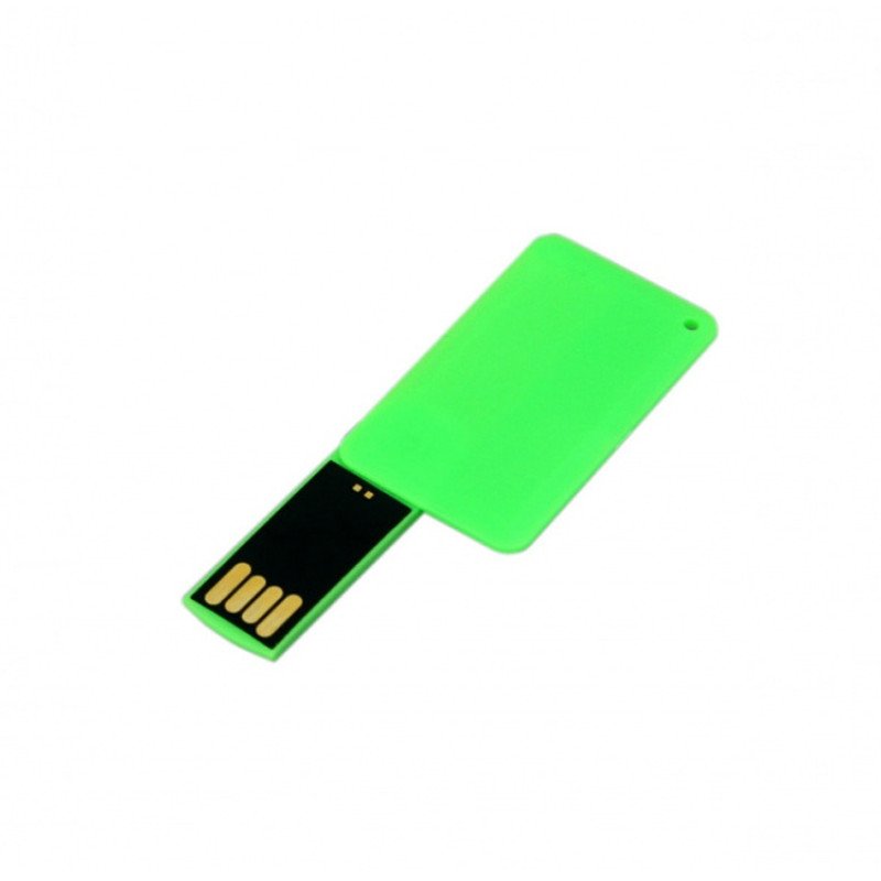 USB-флешка на 16 Гб в виде пластиковой карточки, зеленый USB-флешка на 16 Гб в виде пластиковой карточки, зеленый