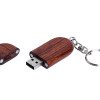 Флешка овальной формы, колпачок с магнитом, 4 Гб, коричневый