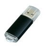 Флешка промо прямоугольной формы  c прозрачным колпачком, 64 Гб, черный