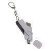 USB-флешка на 32 Гб 2 в 1 поворотный механизм, c дополнительным разъемом Type-C с одноцветным металлическим клипом, белый USB-флешка на 32 Гб 2 в 1 поворотный механизм, c дополнительным разъемом Type-C с одноцветным металлическим клипом, белый