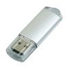Флешка промо прямоугольной формы  c прозрачным колпачком, 64 Гб, серебристый