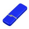 Флешка промо прямоугольной формы c оригинальным колпачком, 64 Гб, синий