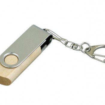 Флешка 3.0 промо поворотный механизм, 64 Гб, натуральный