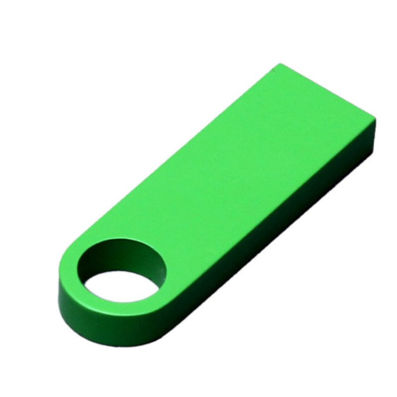 USB 2.0-флешка на 4 Гб с мини чипом и круглым отверстием, зеленый USB 2.0-флешка на 4 Гб с мини чипом и круглым отверстием, зеленый