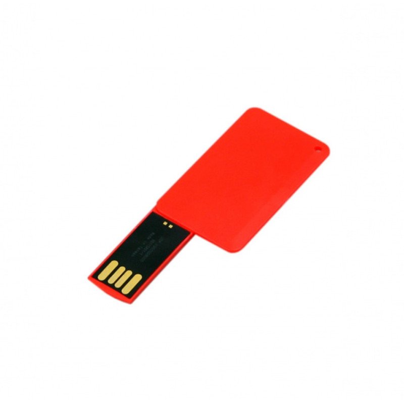 USB-флешка на 8 Гб в виде пластиковой карточки, красный USB-флешка на 8 Гб в виде пластиковой карточки, красный