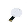 USB-флешка на 64 ГБ в виде пластиковой карточки круглой формы, белый