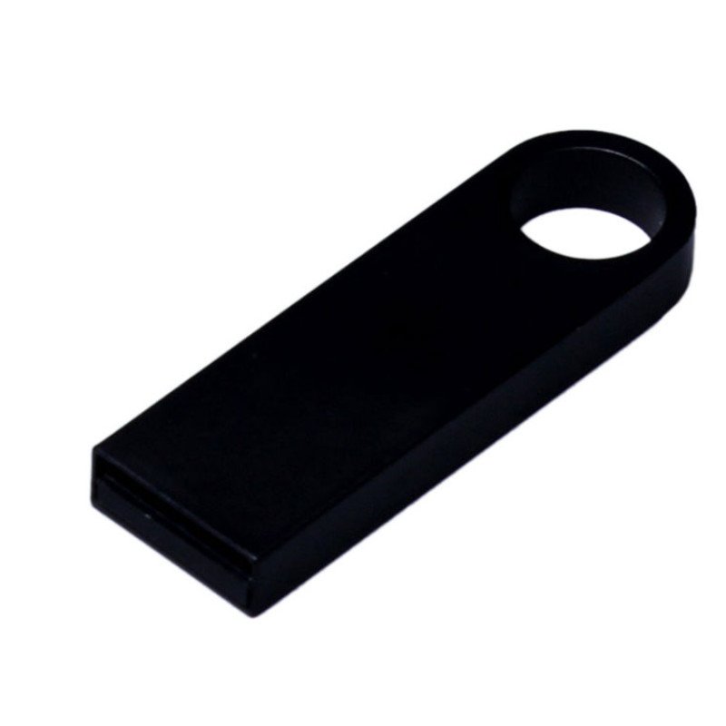 USB 2.0-флешка на 4 Гб с мини чипом и круглым отверстием, черный USB 2.0-флешка на 4 Гб с мини чипом и круглым отверстием, черный