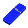 Флешка промо прямоугольной формы c оригинальным колпачком, 64 Гб, синий