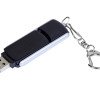 Флешка промо прямоугольной формы, выдвижной механизм, 16 Гб, черный