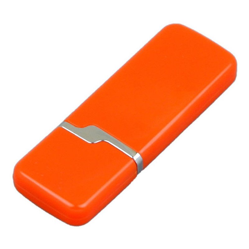 Флешка 3.0 промо прямоугольной формы c оригинальным колпачком, 64 Гб, оранжевый