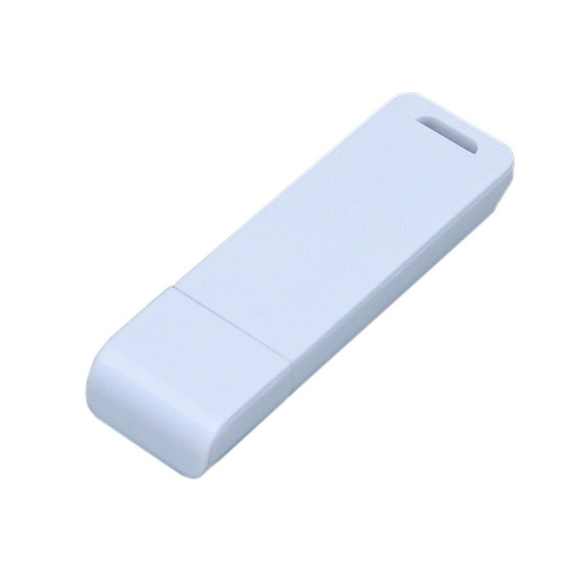 Флешка прямоугольной формы, оригинальный дизайн, двухцветный корпус, 16 Гб, белый