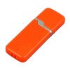 Флешка промо прямоугольной формы c оригинальным колпачком, 64 Гб, оранжевый