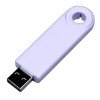 USB-флешка промо на 32 Гб прямоугольной формы, выдвижной механизм, белый