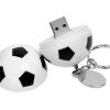 Флешка в виде футбольного мяча, 16 Гб, белый/черный