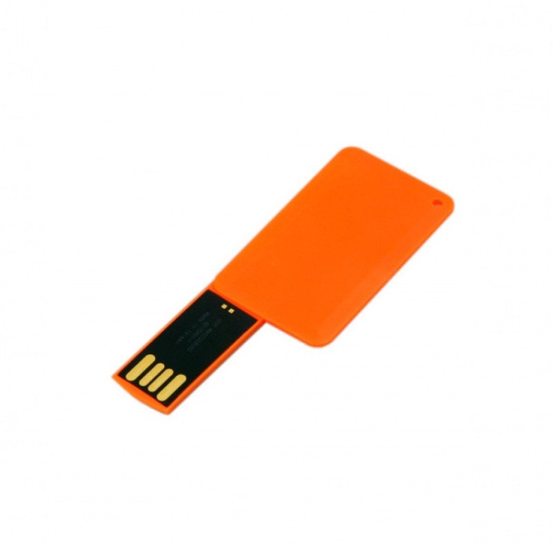USB-флешка на 16 Гб в виде пластиковой карточки, оранжевый USB-флешка на 16 Гб в виде пластиковой карточки, оранжевый